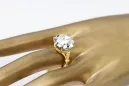 Inel Vintage bijuterii Zircon Aur galben 14K vrc073y